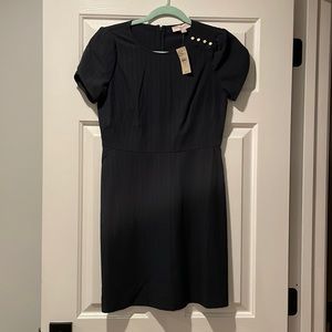Loft navy blue striped dress, size 2P. New with tags